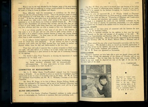 Board of Management report to Life Governors and subscribers and picture of schoolboy touching a raised map