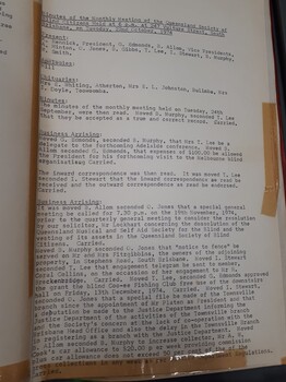 Minutes of Queensland Society of Blind Citizens Executive Committee