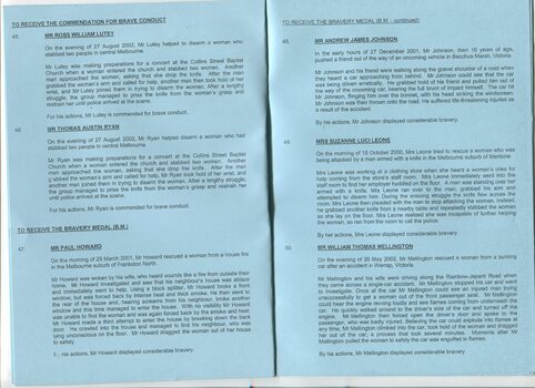 Investiture program for ceremony held on May 27, 2004