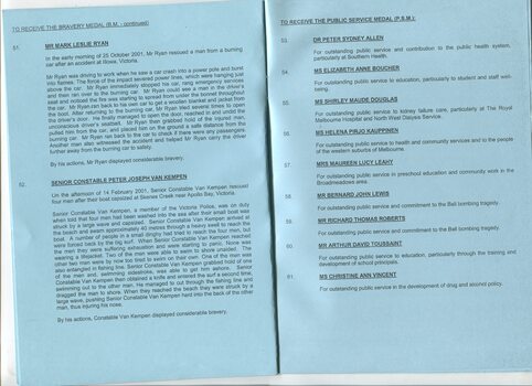 Investiture program for ceremony held on May 27, 2004