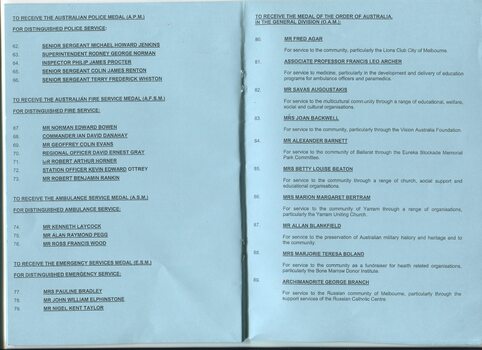 Investiture program for ceremony held on May 27, 2004