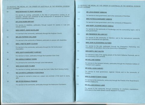 Investiture program for ceremony held on May 27, 2004