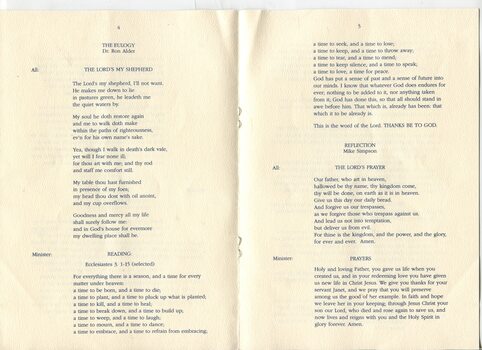 Cream pages with dark blue writing