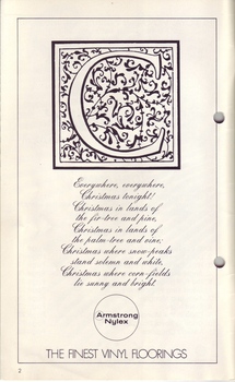 Ornately drawn letter 'C' above poem in advertisement from Armstrong Nylex