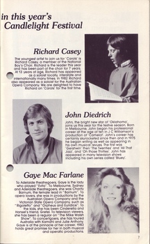 Portraits and biogaphies of Richard Casey, John Diedrich and Gaye MacFarlane