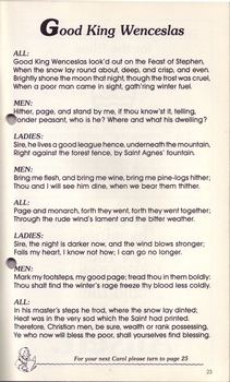 Words to Good King Wenceslas