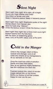 Words to Silent Night and Child in the Manger