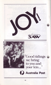 Advertisements from 3AW and Australia Post