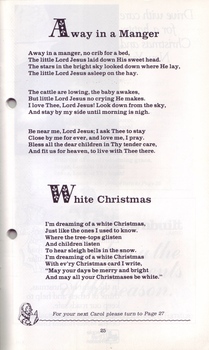 Words to Away in a Manger and White Christmas
