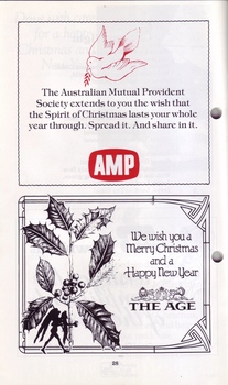 Christmas messages from AMP and The Age