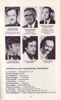 List of advisory and organising committee members with portraits