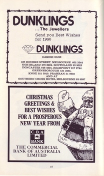 Christmas messages from Dunklings Jewellers and Commercial Bank of Australia