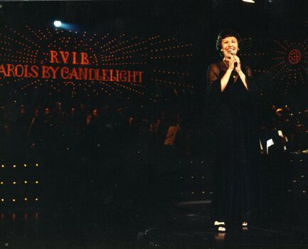 Jill Perryman in long black dress