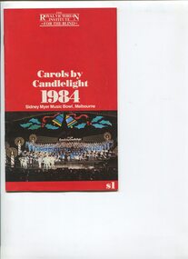 Colour image of stage with giant candle lights on stage and Humphrey B Bear with dancers