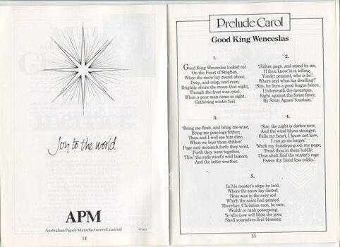 APM Christmas message and words to Good King Wenceslas