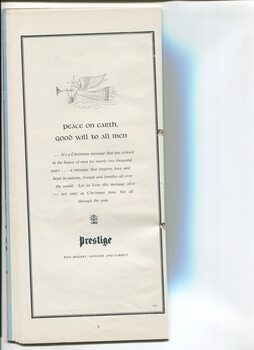 Christmas message from Prestige with drawing of angel