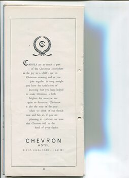 Christmas message from the Chevron Hotel
