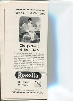Christmas message from Rosella with photo of Santa with children