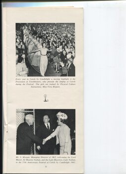 Photos of torchbearers and Syd Morgan meeting Lord Mayor Nathan and Lady Nathan