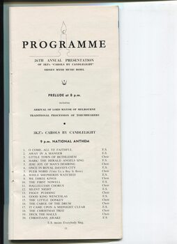 Order of Carols on the night