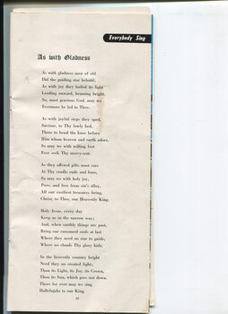Words to song As With Gladness