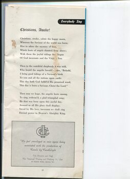 Advertisement from Industrial Printing and Publicity and words to Christians, Awake!