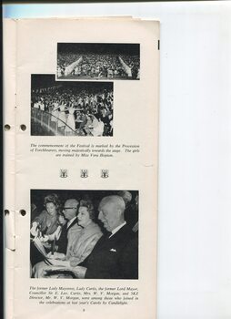 Photos of Torchbearer Procession and the Lord Mayor and Mayoress of Melbourne with Mr and Mrs W.V. Morgan