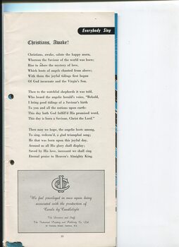 Words to Christians, Awake! and advertisement by Industrial Printing and Publicity Company