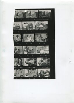 Cut half of proof sheet showing residents