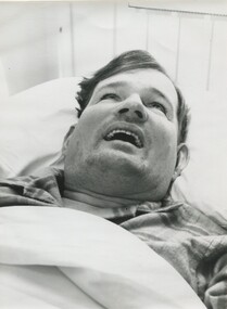 Portrait of Barry Farnsworth in his bed