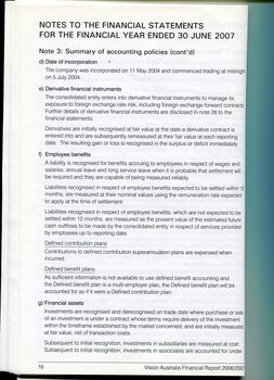 Corporate information including notes to the financial statements