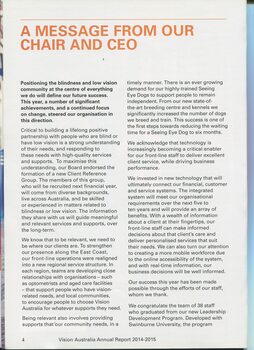 Message from Chair and CEO about the year that was