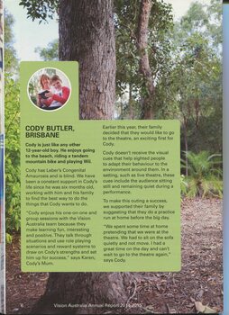Profile of Cody Butler with portrait of Cody and mum Karen