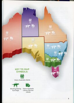 Map of Australia showing clients and services provided per state or territory