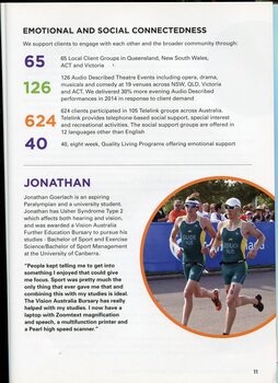 Service highlights and statistics for the financial year and profile of Jonathon Goerlach
