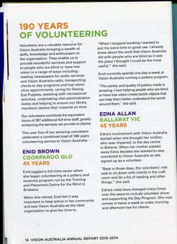 Profiles of two volunteers - Enid Brown and Edna Allan - who have volunteered for 45 years