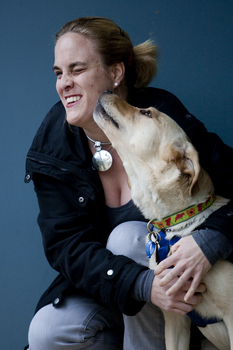 Penny Stevenson with her dog guide