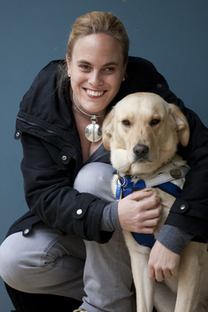 Penny Stevenson with her dog guide