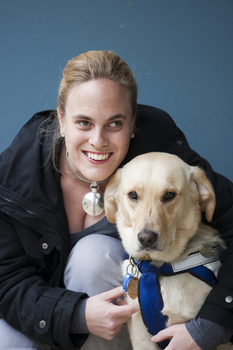 Penny Stevenson with her dog guide