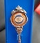 Silver plated spoon with Lady Nell Seeing Eye Dog School handle