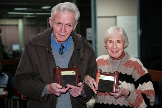 25th anniversary of VAR winners Norm Rees and Pam Adams with their mini radios