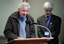 Norm Rees and Stephen Jolley at the podium for the 25th Anniversary of Vision Australia Radio