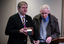 Gerard Menses and Norm Rees at the podium for the 25th Anniversary of Vision Australia Radio