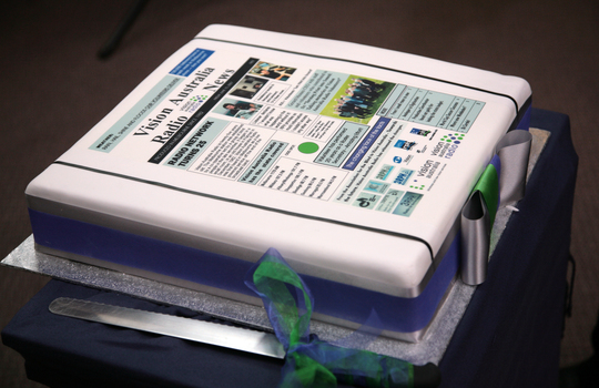 Cake made for the 25th Anniversary of Vision Australia Radio