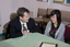 Jenny Tran speaking with Bill Shorten