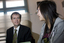 Jenny Tran speaking with Bill Shorten