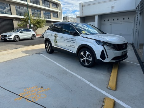 Side view of decals on cars used by SEDA in Perth