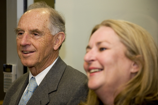 John Cain and Julie Rae standing beside each other