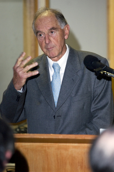 John Cain at the podium