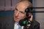 John Cain behind the microphone at Vision Australia Radio